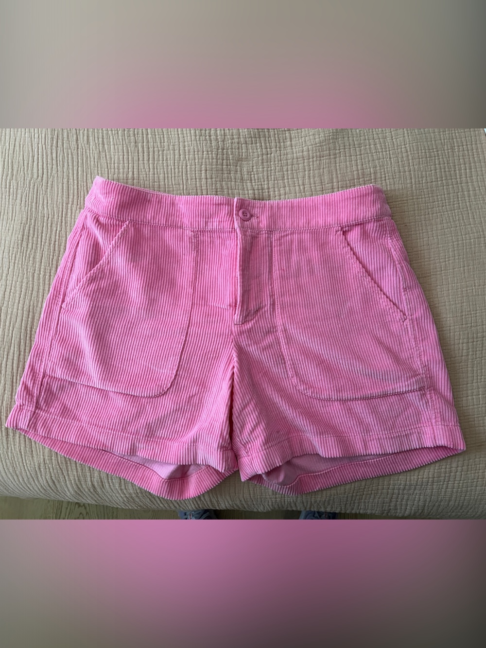 Jcrew Women's Pink Corduroy Shorts - 8